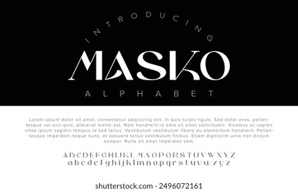 Masko alphabet letters font for logo