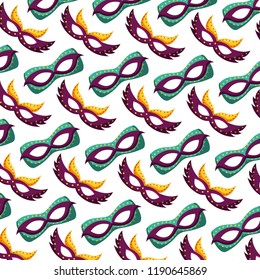 masks costume festive carnival party pattern
