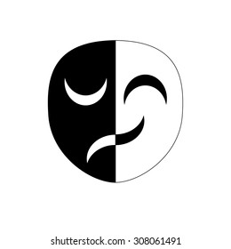 The masks with different emotions symbol