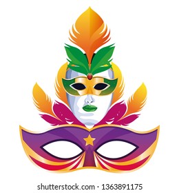 masks with feathers