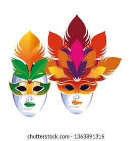 masks with feathers