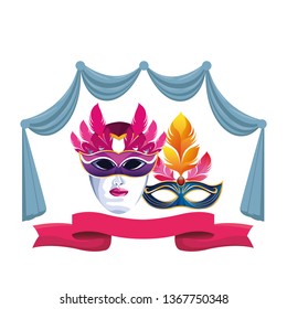 masks with feathers