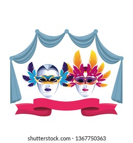 masks with feathers