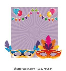 masks with feathers