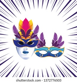masks with feathers