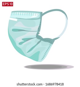 
máscaras con diseños planos. máscara protectora respiratoria. máscara de protección contra virus, polvo y contaminación.