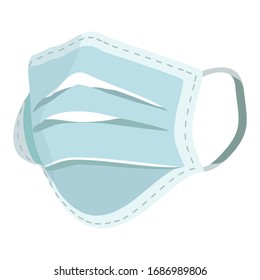 
masks with flat designs. respiratory protective mask. mask for protection against viruses, dust and pollution. Vector illustration