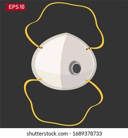 máscaras con diseños planos. máscara protectora respiratoria. máscara de protección contra virus, polvo y contaminación.