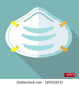 máscaras con diseños planos. máscara protectora respiratoria. máscara de protección contra virus, polvo y contaminación.