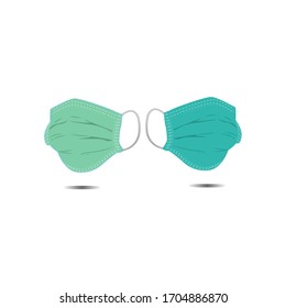 masks with flat designs. respiratory protective mask. mask for protection against viruses, dust and pollution.