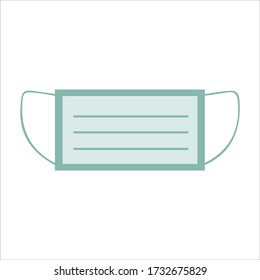 máscaras con diseños planos. máscara protectora respiratoria. máscara para la protección contra virus, polvo y contaminación.Máscara facial médica. Ilustración vectorial.