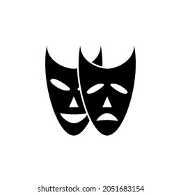 Masks icon in ancient roma set
