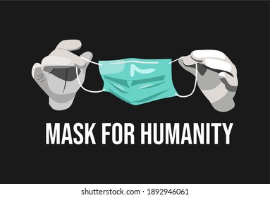 masks to keep from viruses. vector illustration with dark background. eps file