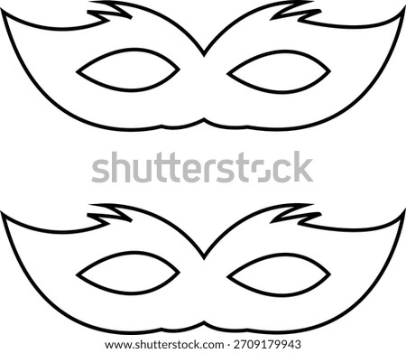 Masks linear icon. Costume for masquerade.