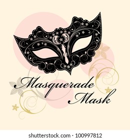 Masks For A Masquerade. Vector Butterfly Party Mask.