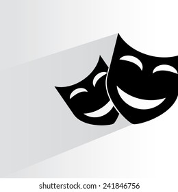 masks on white background, flat and shadow theme