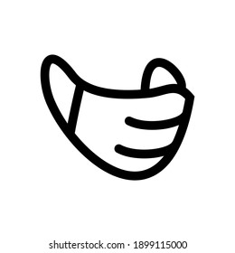 máscaras para proteger el icono vector