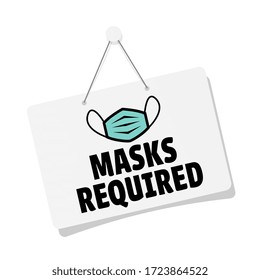 Masks Required On Door Sign