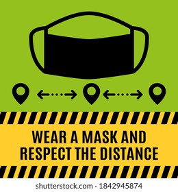 Masks Required Sign | Horizontal Window Signage for Restaurants and Retail Business | Face Mask Symbol