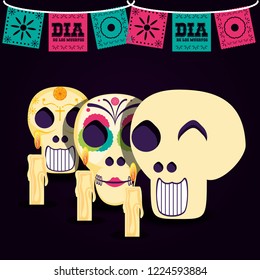 masks of santa death with icons