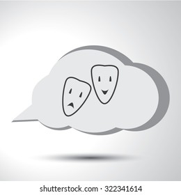 Masks sign flat icon
