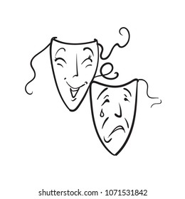 masks symbol icon theater vector