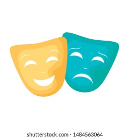 masks theater traditional isolated icon