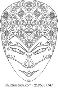 masks with various patterns in light and dark brown colors