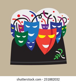 masks - vector illustration