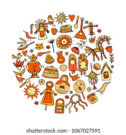 Maslenitsa or Shrovetide. Background for your design