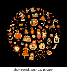 Maslenitsa or Shrovetide. Background for your design