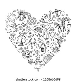 Maslenitsa or Shrovetide. Heart shape for your design