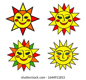  Maslenitsa. Sonne auf weißem Hintergrund. Vektorillustration.