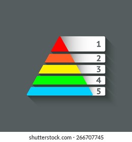 Maslow colored pyramid symbol - vector illustration. eps 10