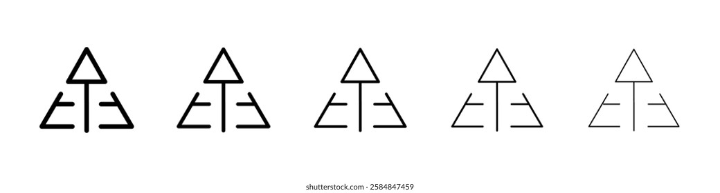 Maslow pyramids icon Vector logo sign