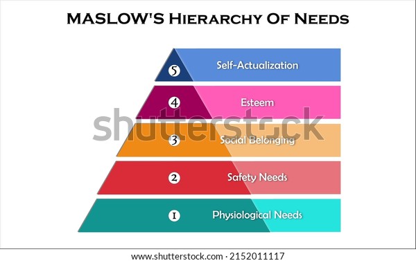 Maslows Hierarchy Needs Pyramid Infographic Template Stock Vector ...