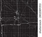 Mason City Iowa Vector Map, Detailed City Street Map Black and White Minimalist Line Art