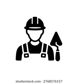 Mason mason icon with trowel for professions theme