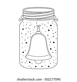 mason jar with bell icon inside