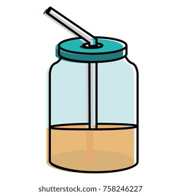 mason jar with beverage