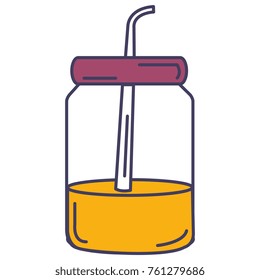 mason jar with beverage