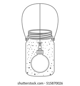Mason jar of christmas season design