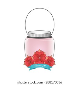 mason jar design, vector illustration eps10 graphic 