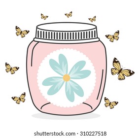 mason jar design, vector illustration eps10 graphic 