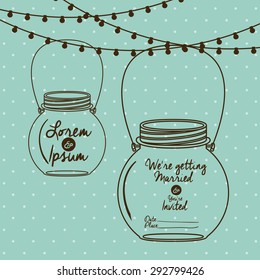 Mason jar digital design, vector illustration eps 10