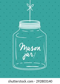 Mason jar digital design, vector illustration eps 10