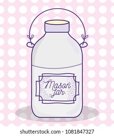 Mason jar drawing