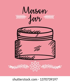 mason jar drawing art