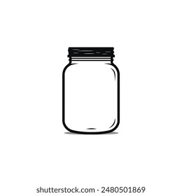 Mason Jar flat vector design