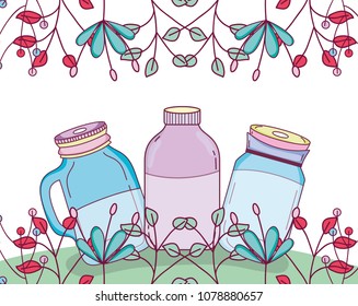 Mason jar with flowers